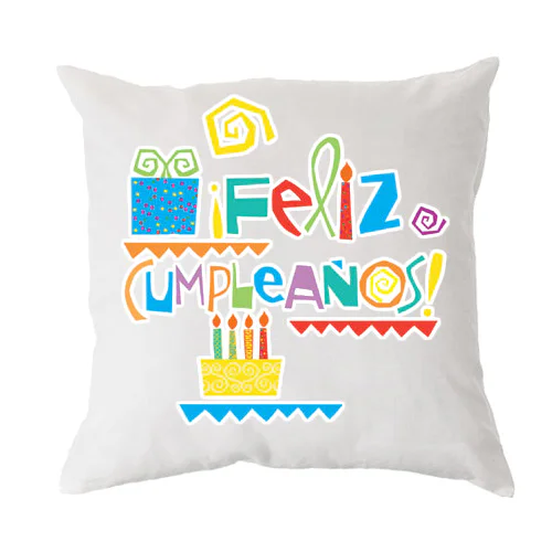 Cojín feliz cumpleaños