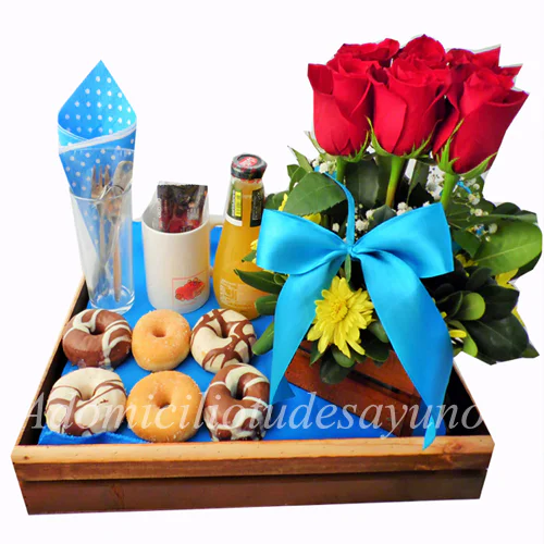 Once, donuts y rosas