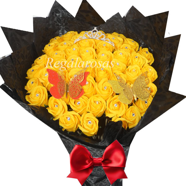 Ramo Buchón (Rosas de Jabón amarillas)